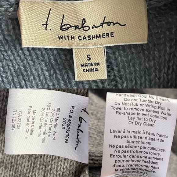 (SOLD) ARITZIA Grey Long Wool Cashmere Knit Long Cardigan Sweater Coat S - Picture 6 of 6